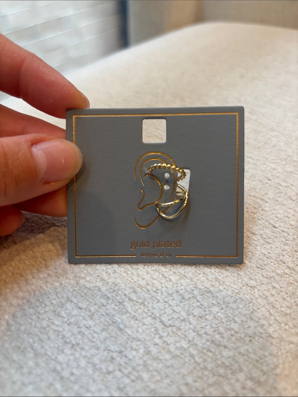 NWT Gold Plated ear cuff set